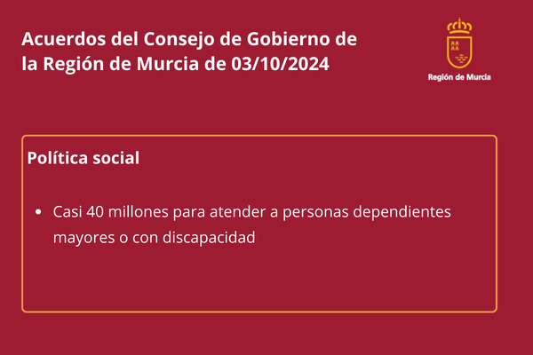 Acuerdos del Consejo de Gobierno de la Región de Murcia